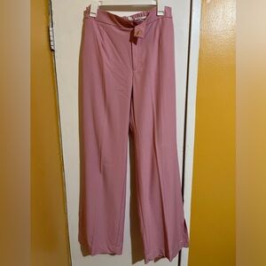Bershka light pink wide pants